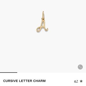 Mejuri Gold Cursive Letter Charm Necklace